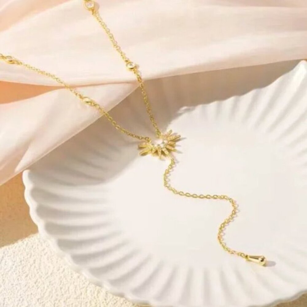 14k Gold Filled Sun Layering Necklace - image 4